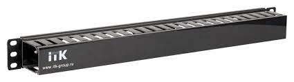 19" Organaizer cabluri cu capac 1U ITK Foto