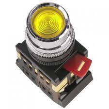 Buton ABLF-22 galben D-22mm neon/240В 1з+1р Foto