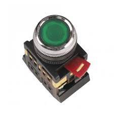 Buton ABLF-22 verde D-22mm neon/240В 1з+1р Foto