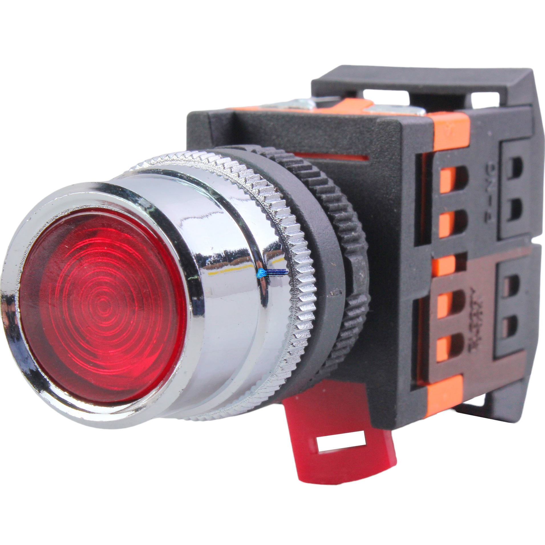 Buton ABLFP-22 rosu D-22mm neon/240В 1з+1р Foto