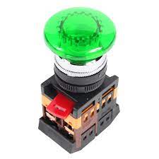 Buton AELA22 "Грибок" verde D-22mm neon/240В 1з+1р Foto