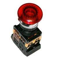 Buton AELA22 "Грибок" rosu D-22mm neon/240В 1з+1р Foto