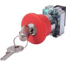 Buton LAY5-BS142 "Грибок" cu cheie rosu D-22mm 240В 1з+1р Foto