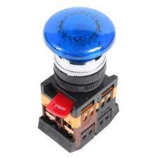 Buton AELA22 "Грибок" albastru D-22mm neon/240В 1з+1р Foto