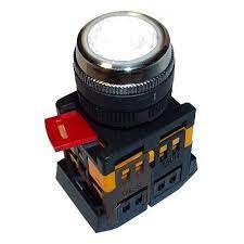 Buton ABLFS-22 alb D-22mm neon/240В 1з+1р Foto