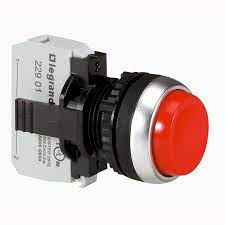 Buton cu Revenire (ROSU - ND+NI),Cap Ingropat,Bec 24V-AC/DC Foto
