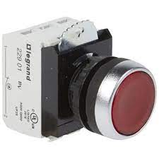 Buton cu Revenire (ROSU - ND+NI),Cap Ingropat,Bec 230V-AC Foto