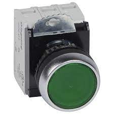 Buton cu Revenire (VERDE - ND+NI),Cap Ingropat,Bec 230V-AC Foto
