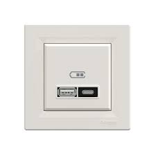 Priza USB Tipe-C ,20W,1M ALB,CTK Foto