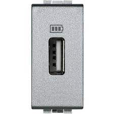 Priza USB 5V 220V 1M Aluminiu (Livinglight) Foto