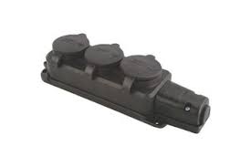 Priza 3 Locuri De Cauciuc 16A 250V EMS Foto