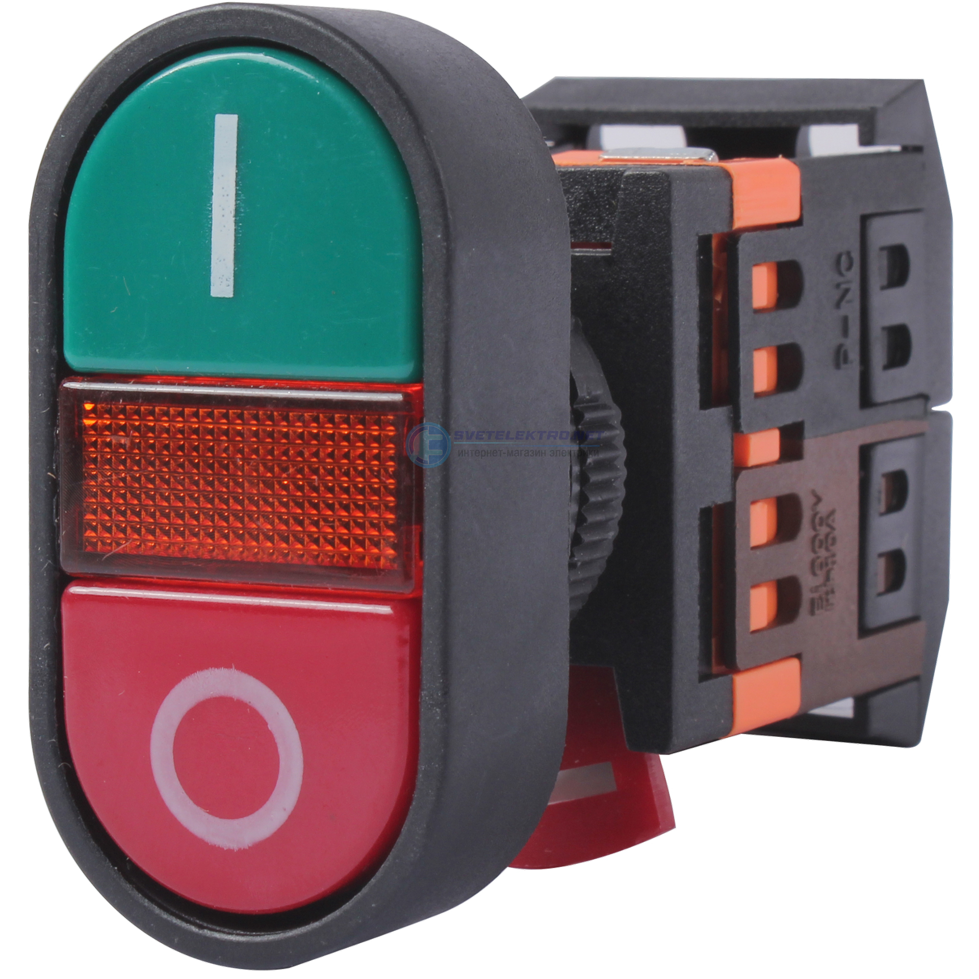 Buton АРВВ-22N "I-O" D-22mm neon/240В 1з+1р Foto