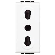 Priza 2P+E stand italian 1M Alb (Livinglight) Foto