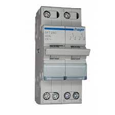 Separator de sarcina 3 poz I-O-II 40А 2P DIN Hager Foto