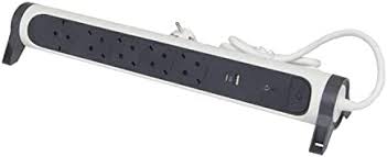 Bloc Mutifunctional 5x2P+T(1,5M-3x1,5/TipA+TipC/SPD+ind.LED),Alb-Gri Foto