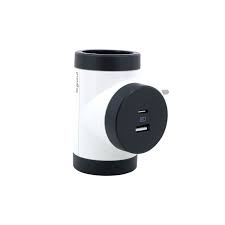 Fisa-Bloc Multipriza 2x2P+T(Lateral)TipA+ TipC,Alb-Gri Foto