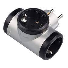 Fisa-Bloc Multipriza 3x2P+T(Lateral/Rotativ),Aluminiu-Gri Foto