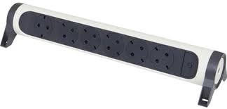 Bloc Mutifunctional 6x2P+T(fara cablu),Alb-Gri Foto