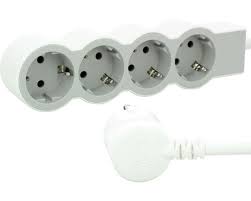 Bloc Multipriza Universal 4x2P+T(3M-3x1,5),Alb-Gri Foto