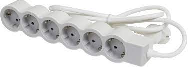 Bloc Multipriza Universal 6x2P+T(3M-3x1,5),Alb-Gri Foto