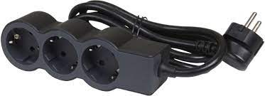 Bloc Multipriza Universal 3x2P+T(5M-3x1,5),Negru-Gri Foto