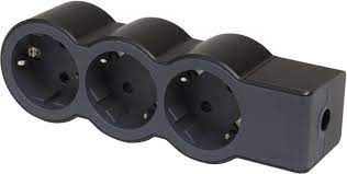 Bloc Multipriza Universal 3x2P+T(fara cablu),Negru-Gri Foto