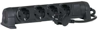 Bloc Multipriza Mobil 4x2P+T cu Intrerupator 1,5m negru,LR Foto