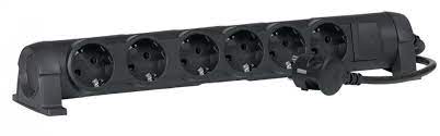 Bloc Multipriza Mobil 6x2P+T cu Intrerupator 1,5m negru,LR Foto