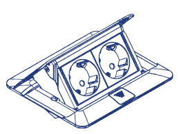 Suport  de montaj ingropat Triplu orizontal-vertical,Gri Foto