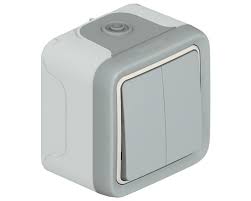 Intr-buton dublu born.automate 10A-250Vgri,IP55-IK08,exterior Foto