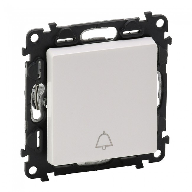 Buton cu Pictograma Clopotel 6A-230V  (Valena Life alb) Foto