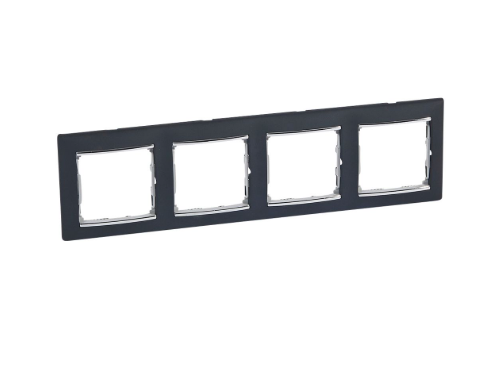 Rama 4 Posturi (negru insert argintiu) Valena Foto