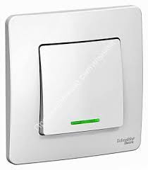 Intrerupator dublu LED 10A kaptika alb Foto