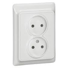 Priza 2x2P 16A kaptika alb Foto