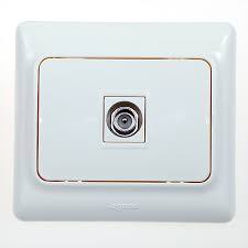 Priza TV de cap kaptika alb Foto