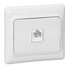 Priza RJ-45 cat 5E kaptika alb Foto