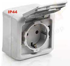 Priza Schuko 2P+T Forix,Alb-IP44 Foto