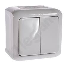 Intrerupator Dublu 10A/250V Forix,Gri-IP44 Foto